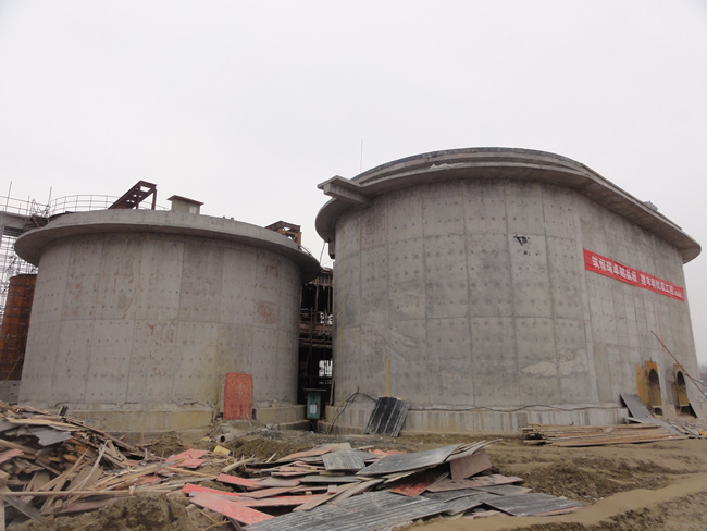 磷酸反應槽、消化槽防腐施工